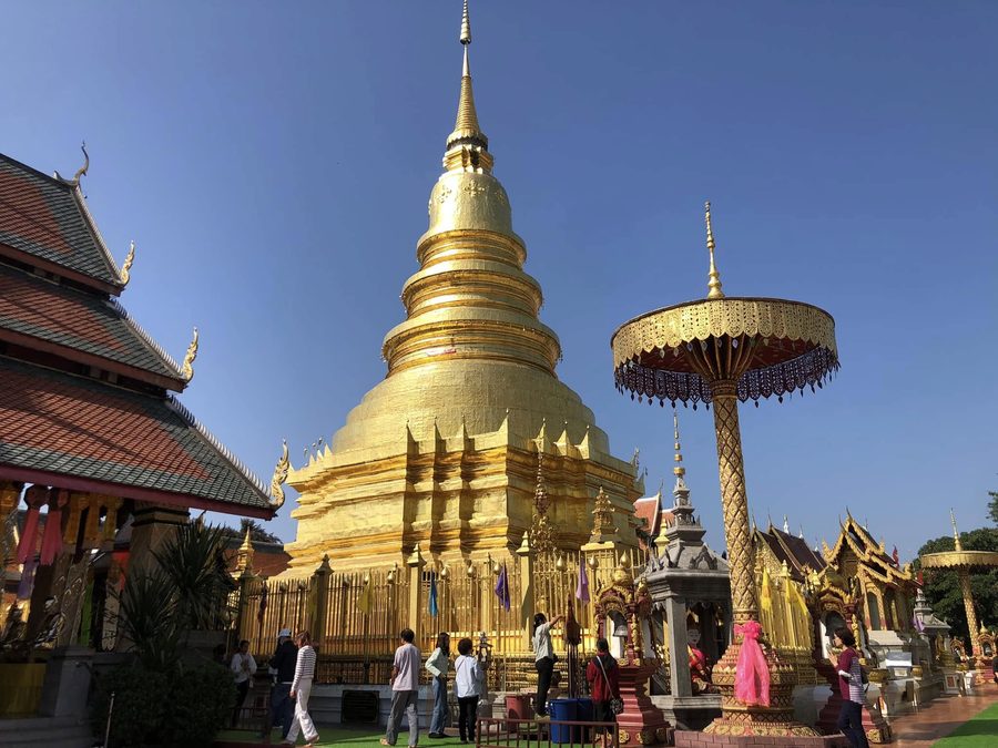 เจดีย์ทองวัดพระธาตุหริภุญชัย ลำพูน